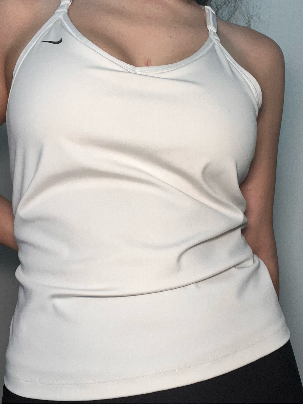 Vintage Y2K Nike White Strappy Workout Tank L